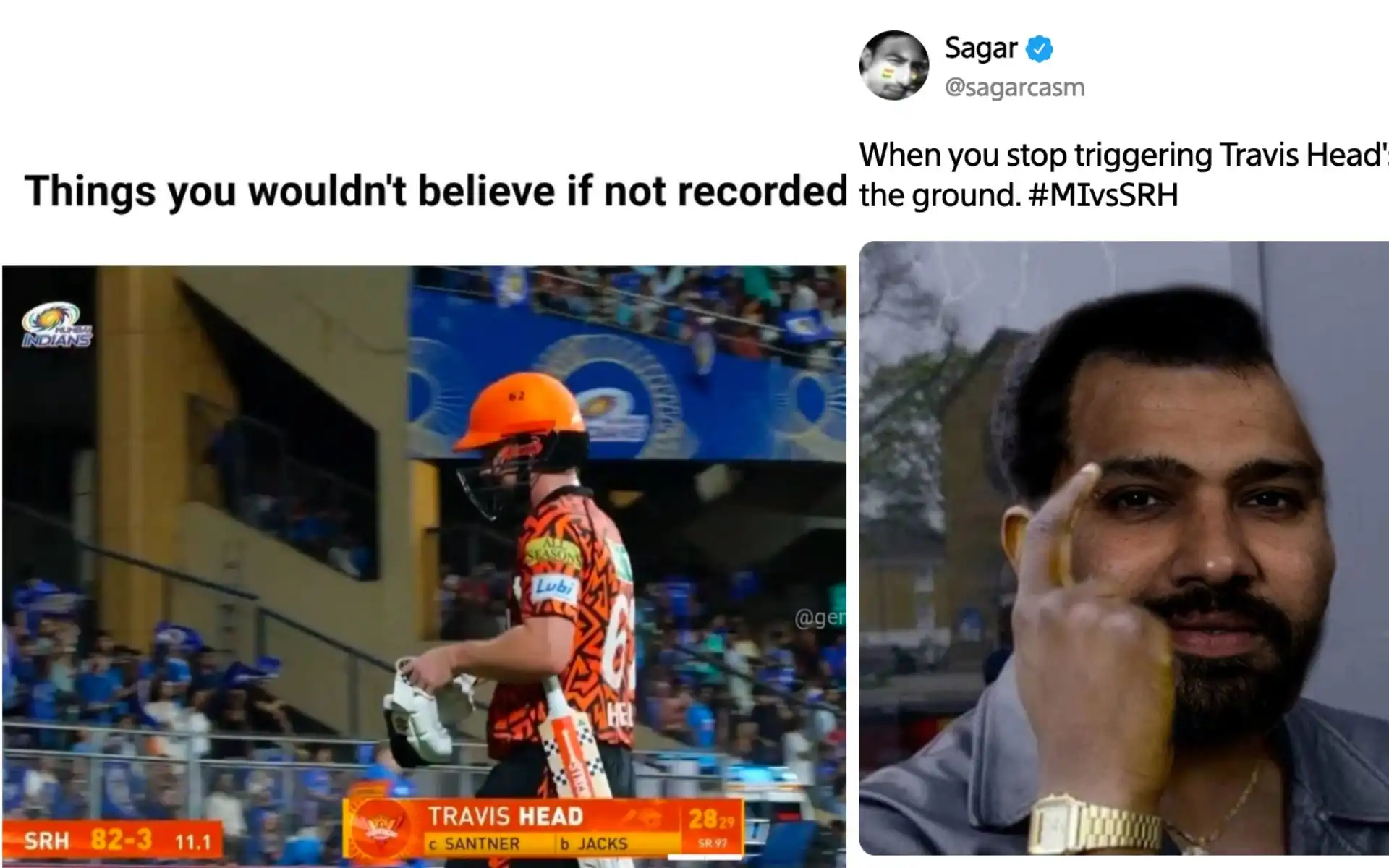 "Travis Head Loves Rohit Sharma As...": Twitter Trolls SRH Opener For Sluggish 29-Ball 28